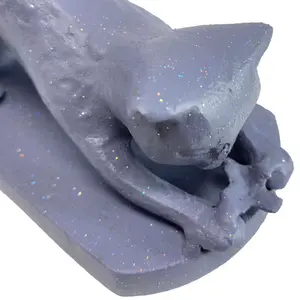 CAT Iron Book Ends 13cm Grey Shimmer