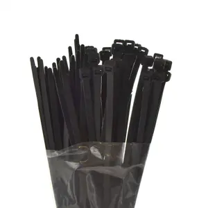 75pc Zip Ties 200mm x 4.5mm Black Cable Ties Wrap Wire Lock Ties