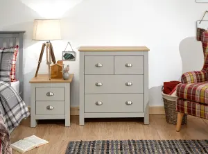 GFW Lancaster 2+2 Drawer Chest Grey