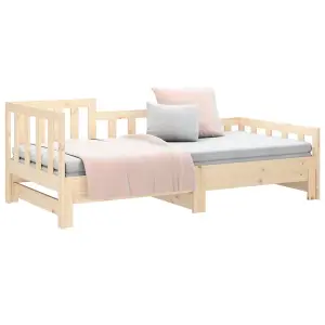 Berkfield Pull-out Day Bed 2x(90x200) cm Solid Wood Pine