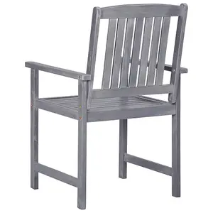 Berkfield Garden Chairs 4 pcs Solid Acacia Wood Grey