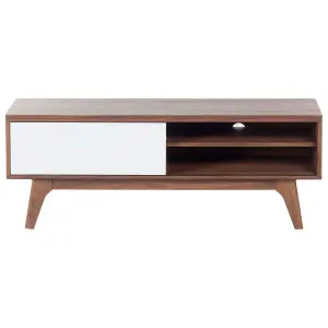 Beliani Scandinavian TV Stand Brown BUFFALO