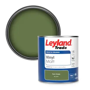 Leyland Trade Vinyl Matt Walls & Ceilings Emulsion Paint Fern Green (RAL 6025) 1L