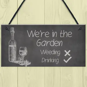 FUNNY Garden Sign Hanging Summerhouse Shed Plaque Welcome Sign Home Decor