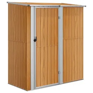 180.5 cm x 97 cm Amarius plastic tool shed Brown