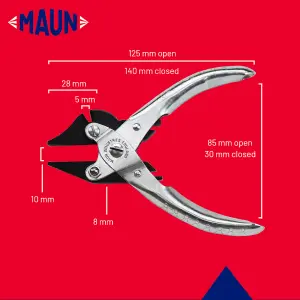 Maun Side Cutter Parallel Plier For Hard Wire 140 mm