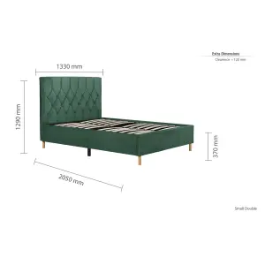 Birlea Loxley Small Double Bed Frame In Green