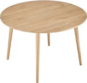 DUSK Heidi Solid Oak 4-6 Seater Round Dining Table - Natural