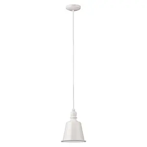 Interiors by Premier White Pagoda Pendant Light