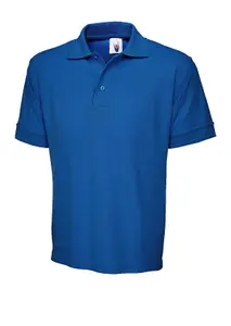 Uneek - Unisex Premium Poloshirt - 50% Polyester 50% Cotton - Royal - Size XS