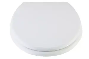 Universal White Toilet Seat with Fixings