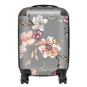 Peony, Lily, Tulip, Daisy Colorful Suitcase - Small