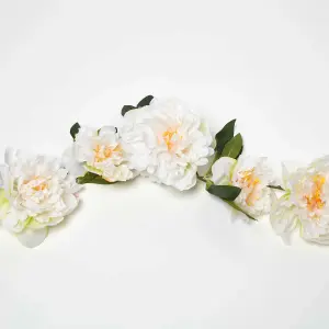 Homescapes Artificial Peony Flower Garland, 180 cm