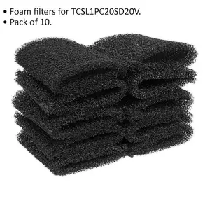 10 PACK Replacement Foam Filter Suitable For ys06011 Wet & Dry Vacuum Cleaner