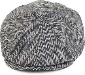 Jaxon & James Herringbone Newsboy Cap - Grey