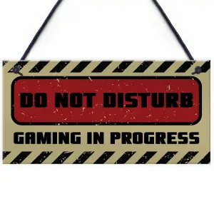 Do Not Disturb Gaming Sign Hanging Gaming Room Sign For Man Cave Gamer Room