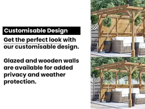 Dunster House Wooden Pergola Kit 6m x 3m DIY Plants Frame Garden Structure Utopia (19' 6" x 10')