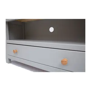 Argenta Light Grey 1 Drawer TV Cabinet Wood Knob