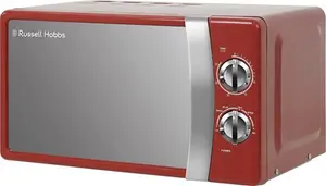 Russell Hobbs RHMM701R 17 Litre 700 W Red Solo Manual Microwave With 5 Power Levels, Ringer & Timer, Defrost Setting, Easy Clean