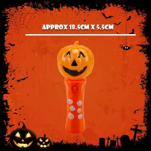 Halloween Flashing Wands Accessory Hallows Party, Trick or Treat 18.5cm Pumpkin