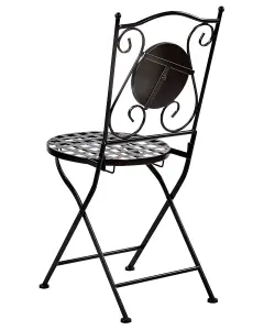 Set of 2 Garden Chairs CASARIO Metal Black