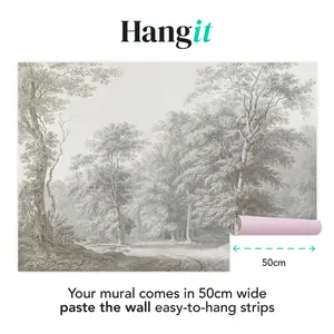 Art For the Home Stately Woodland Neutral  Print To Order Fixed Size Mural