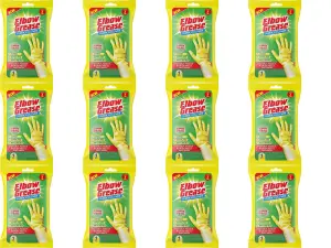 Elbow Grease Rubber Gloves Cotton Lined Extra Strong Non-Slip Size Large (Pack of 12)