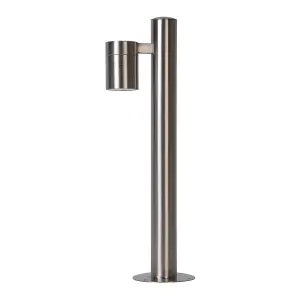 Lucide Arne-Led Modern Bollard Light Outdoor 6,3cm - LED - GU10 - 1x5W 2700K - IP44 - Satin Chrome