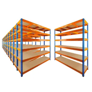 10 Bays of 6 Tier ULTRA HEAVY DUTY Storage Racking 1800h x 1800w x 450d mm 350kg