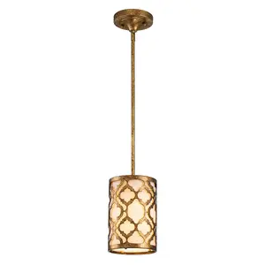 Elstead Arabella 1 Light Ceiling Mini Duo-Mount Pendant Gold, E27