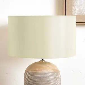 40cm Ivory Silk Cylinder Table Lampshade Drum Floor Lampshade