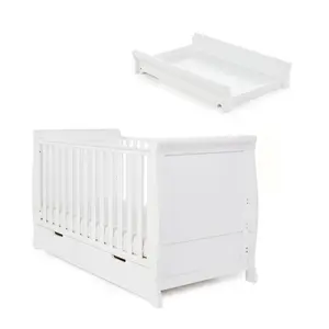 Stamford Classic Cot Bed with Cot Top Changer White