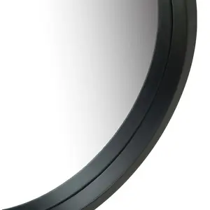 Berkfield Wall Mirror with Strap 40 cm Black