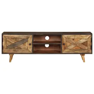 Berkfield TV Cabinet Solid Mango Wood 140x30x45 cm