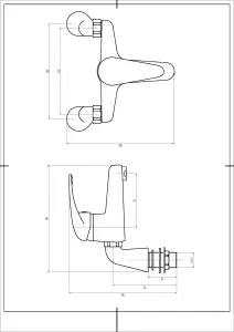 Single Lever Deck Mounted Bath Filler Tap - Chrome