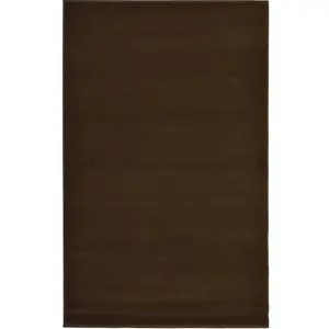 Maestro Collection Solid Design Rug in Brown