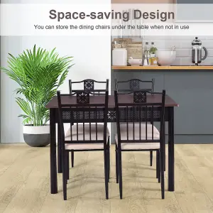 Costway 5 Pieces Dining Table Chairs Set for 4 Person