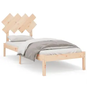 Berkfield Bed Frame 90x190 cm 3FT Single Solid Wood