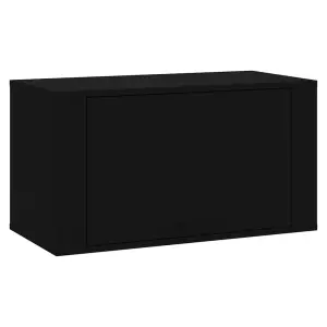 Berkfield Wall-mounted Shoe Cabinet Black 70x35x38 cm Engineered Wood