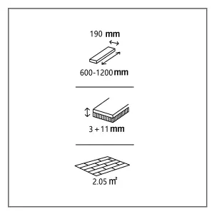 GoodHome Lulea Modern Natural Oak Engineered Real wood top layer flooring, 2.05m²