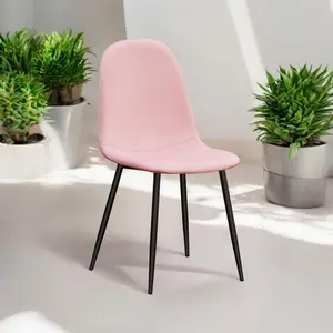 Fabela Upholstered Dining Chairs Pink