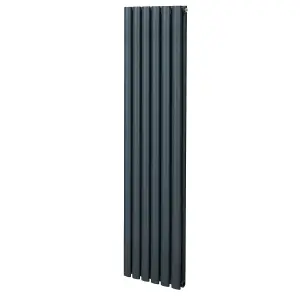 Oval Radiator - 1600 x 360mm - Anthracite