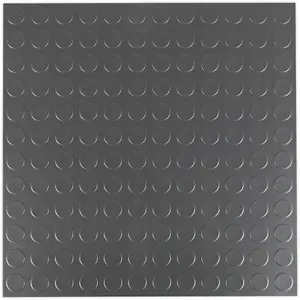 16 Pack Peel and Stick Silver Coin Vinyl Floor Tiles - Durable and Stylish