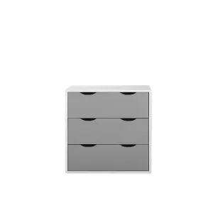 Alton 3 Drawer Bedroom Cabinet Bedside Chest Of Drawers White & Grey