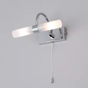 Litecraft Crista Chrome Bathroom Wall Light