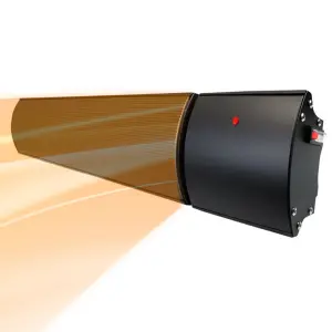 Mirrorstone 3000W Helios Infrared Bar Heater In Black Finish, Wall/Ceiling Mount, Indoor Electric Heater