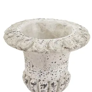 Fluted Stone Urn - Ceramic - L20 x W20 x H25 cm - Stone