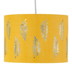 First Choice Lighting Fern Ochre Cut Out 30cm Pendant Lightshade