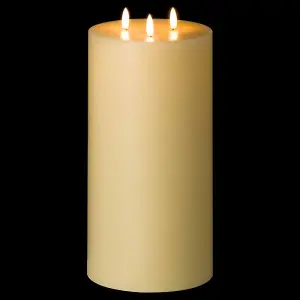 Luxe Collection Natural Glow 6 x 12 LED Ivory Candle