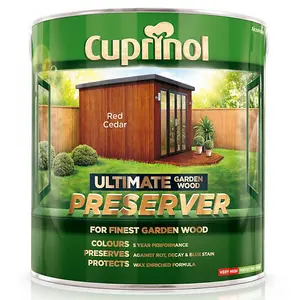 Cuprinol Ultimate Garden Wood Preserver 1L All Colours Red Cedar